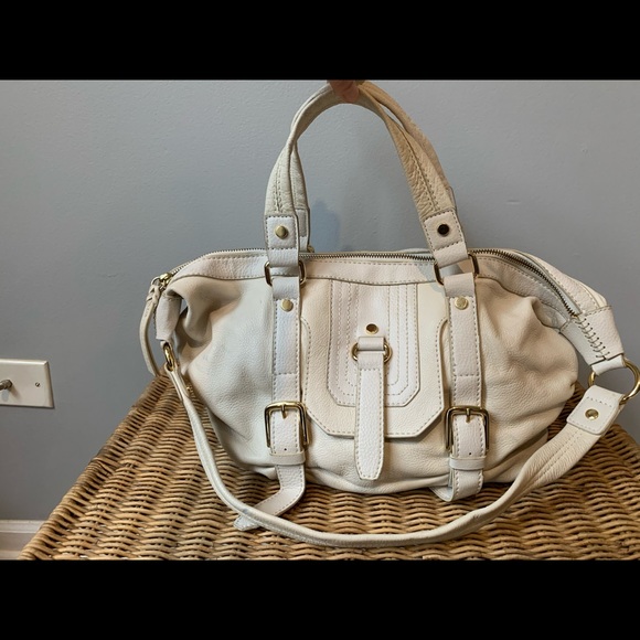 White leather slouch hobo purse - Picture 2 of 14